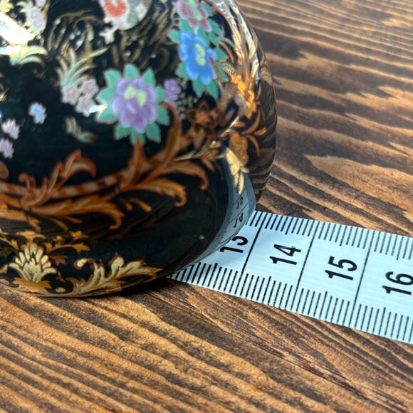 Vintage Satsuma Cat Figurine Black and Gold Ceramic Cat for Decor - Picture 14 of 16